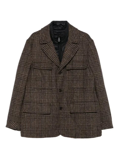 Peuterey check-pattern flap-pocket blazer