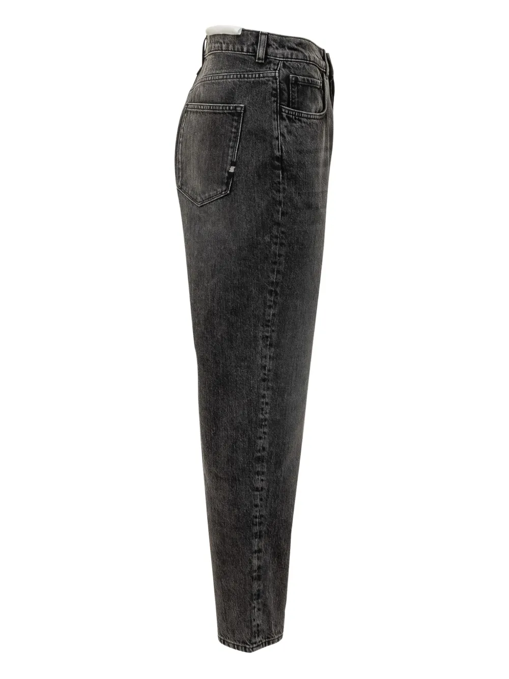 Amish Black Straight Denim Vintage Jeans In Gray