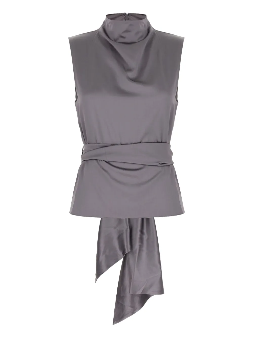 Danamé Tiffany tie blouse | Grey | Image 1