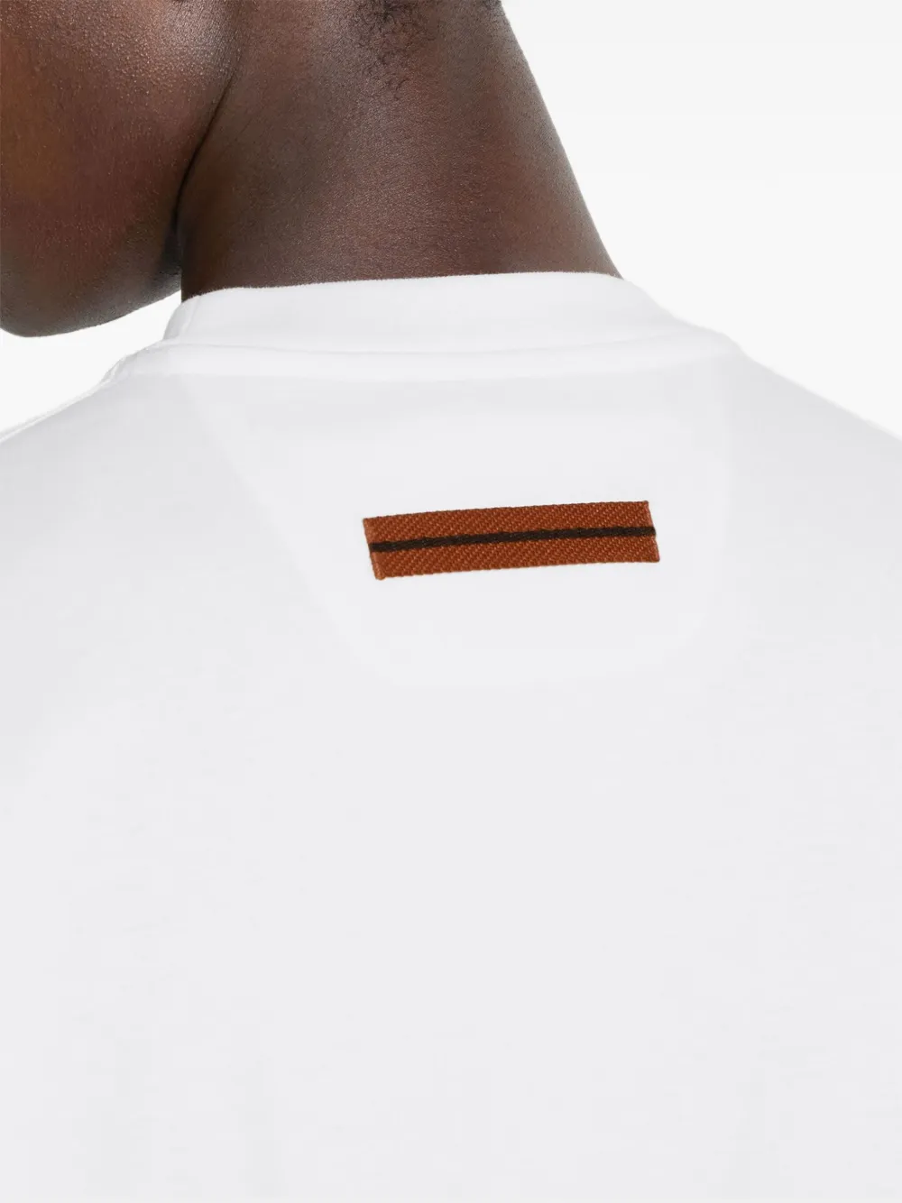 Zegna T-shirt met logodetail Wit