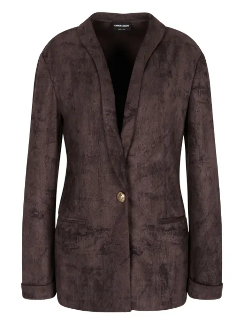 Giorgio Armani blazer con efecto de gamuza