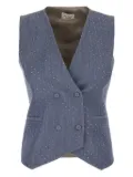 POST SCRIPTUM double-breasted waistcoat - Blue