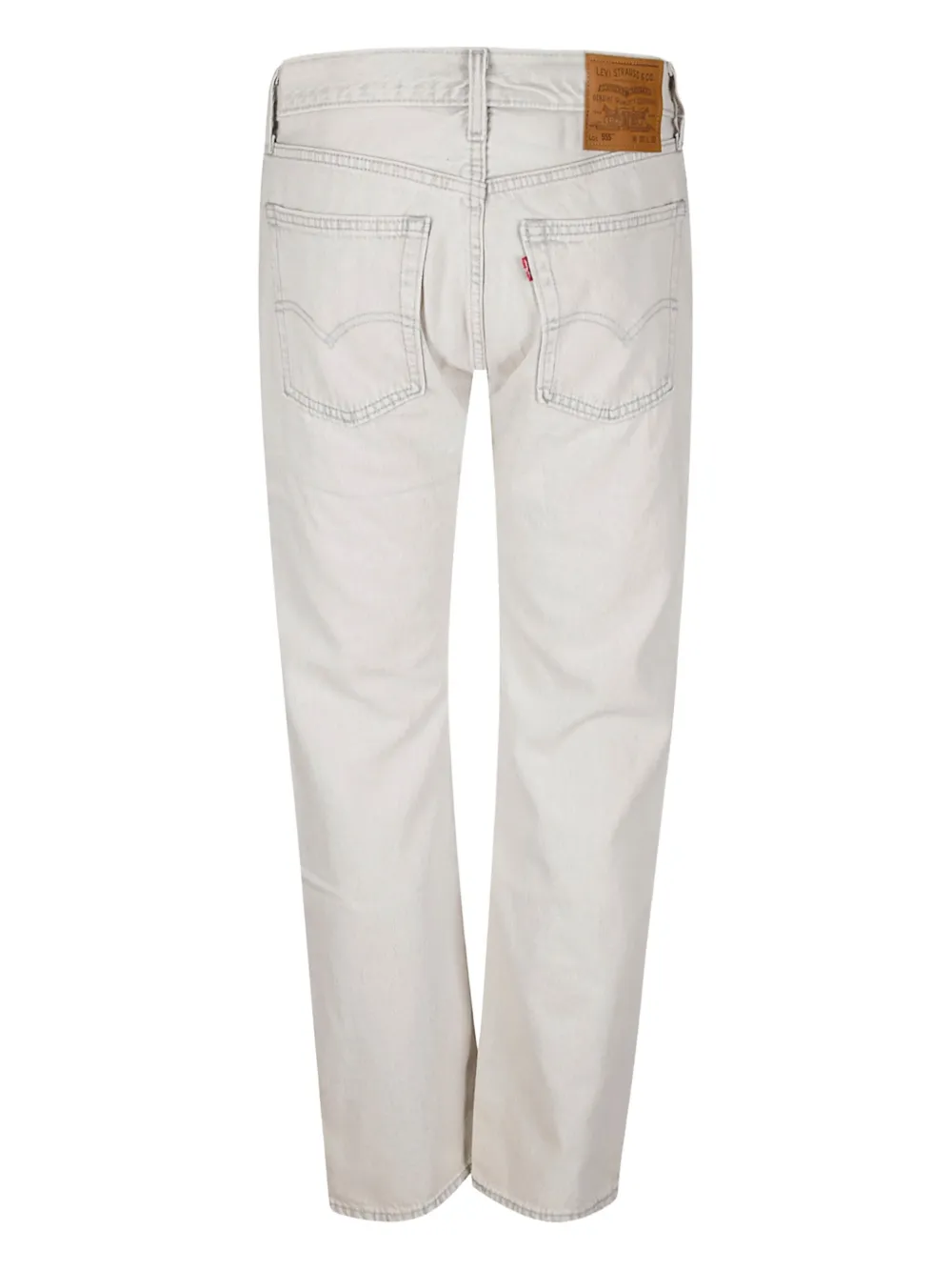 Levi's 555 logo-patch straight-leg jeans - Grijs