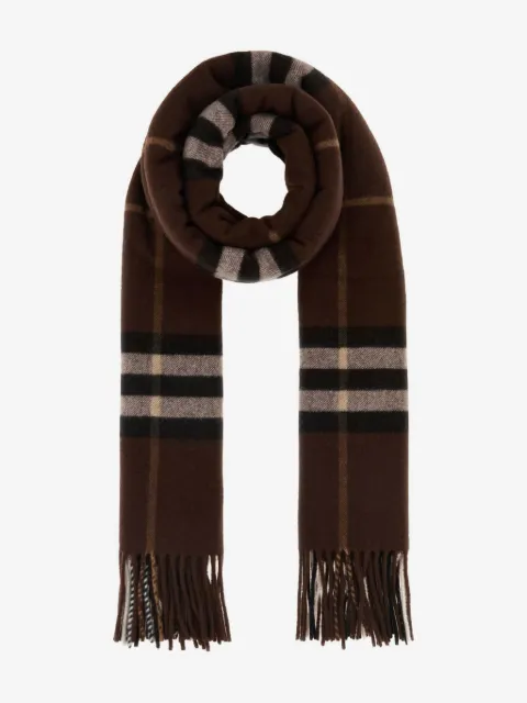 Burberry wide Check cashmere scarf