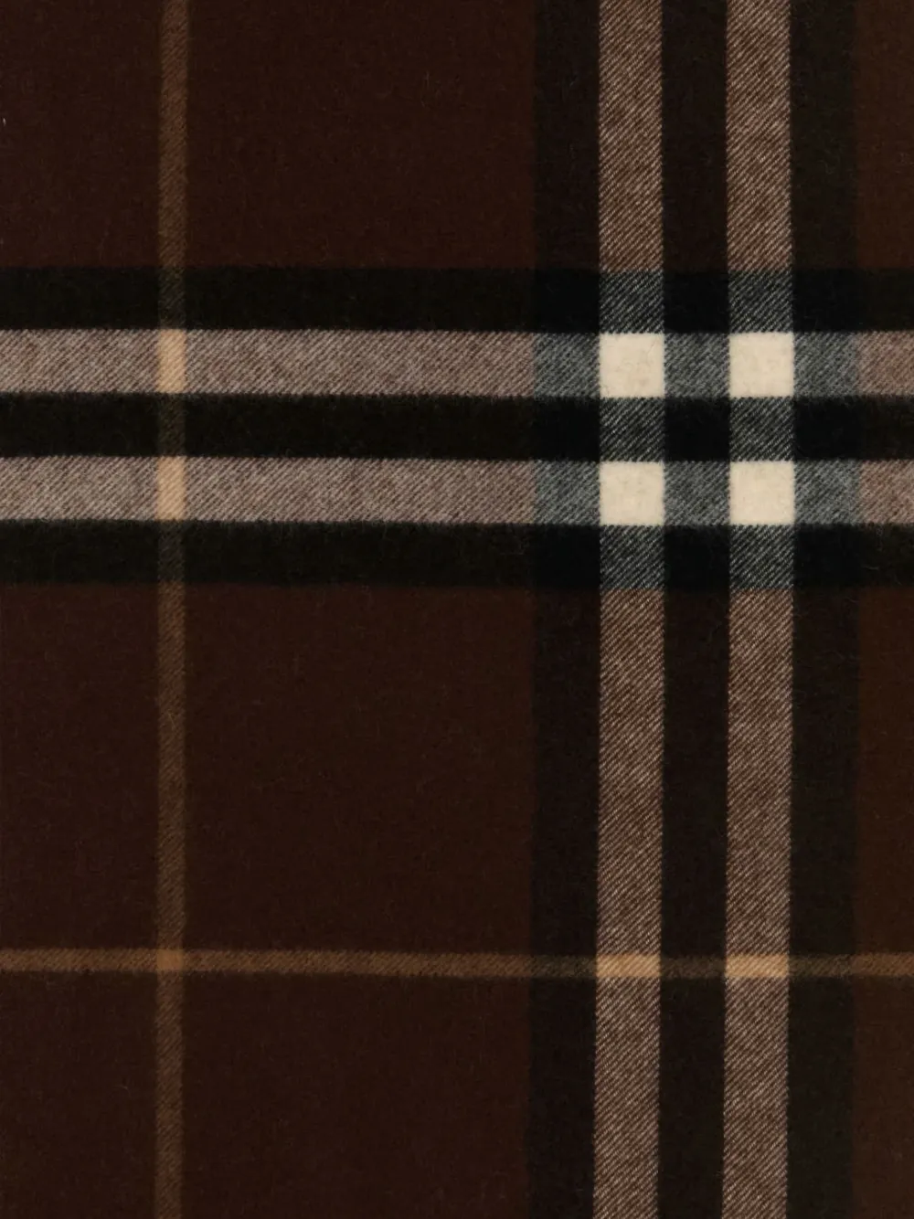 Burberry checked-pattern fringed-hem scarf | Men | Image 2