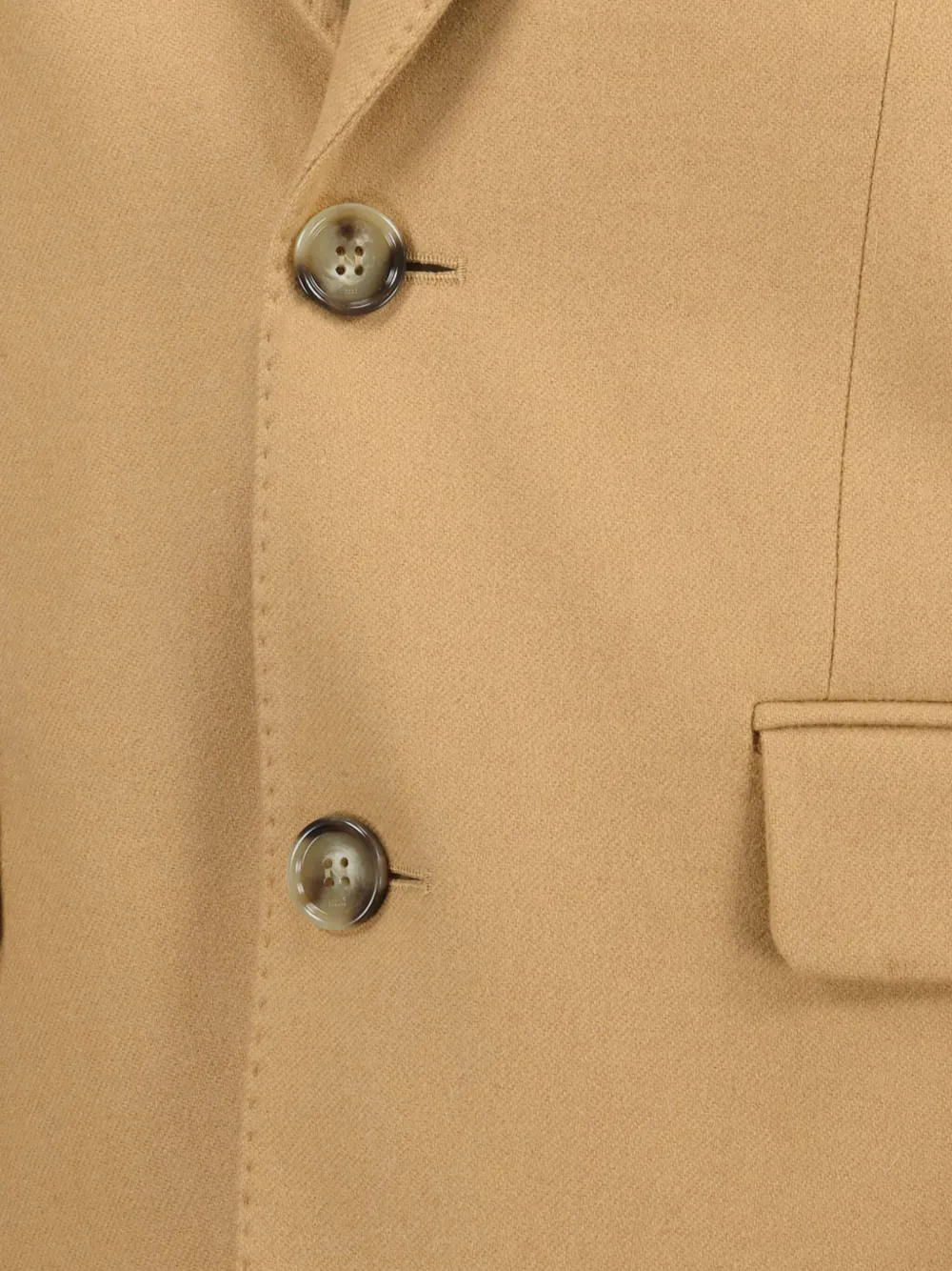  Ami Paris Single Breasted Wool Blazer - Neutrals 