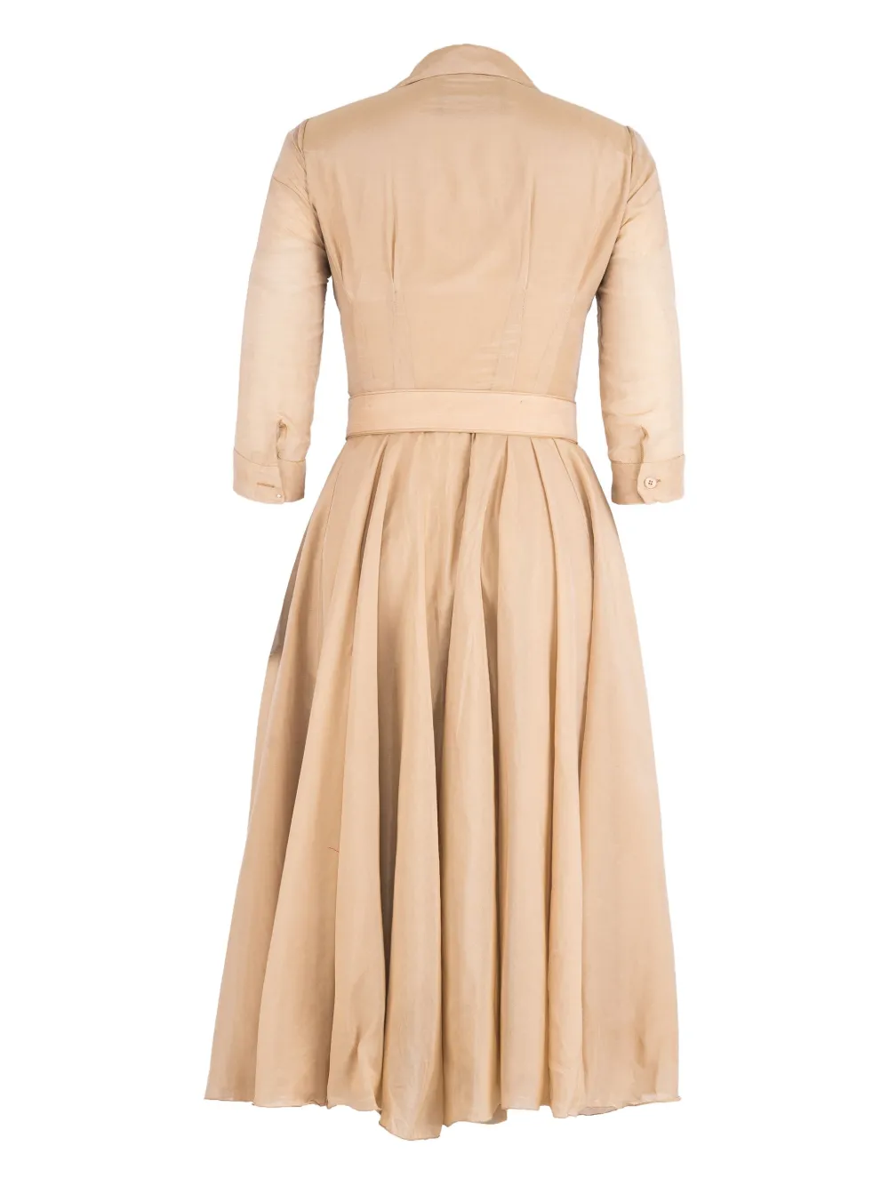 Samantha Sung Aster belted shirt midi dress - Beige