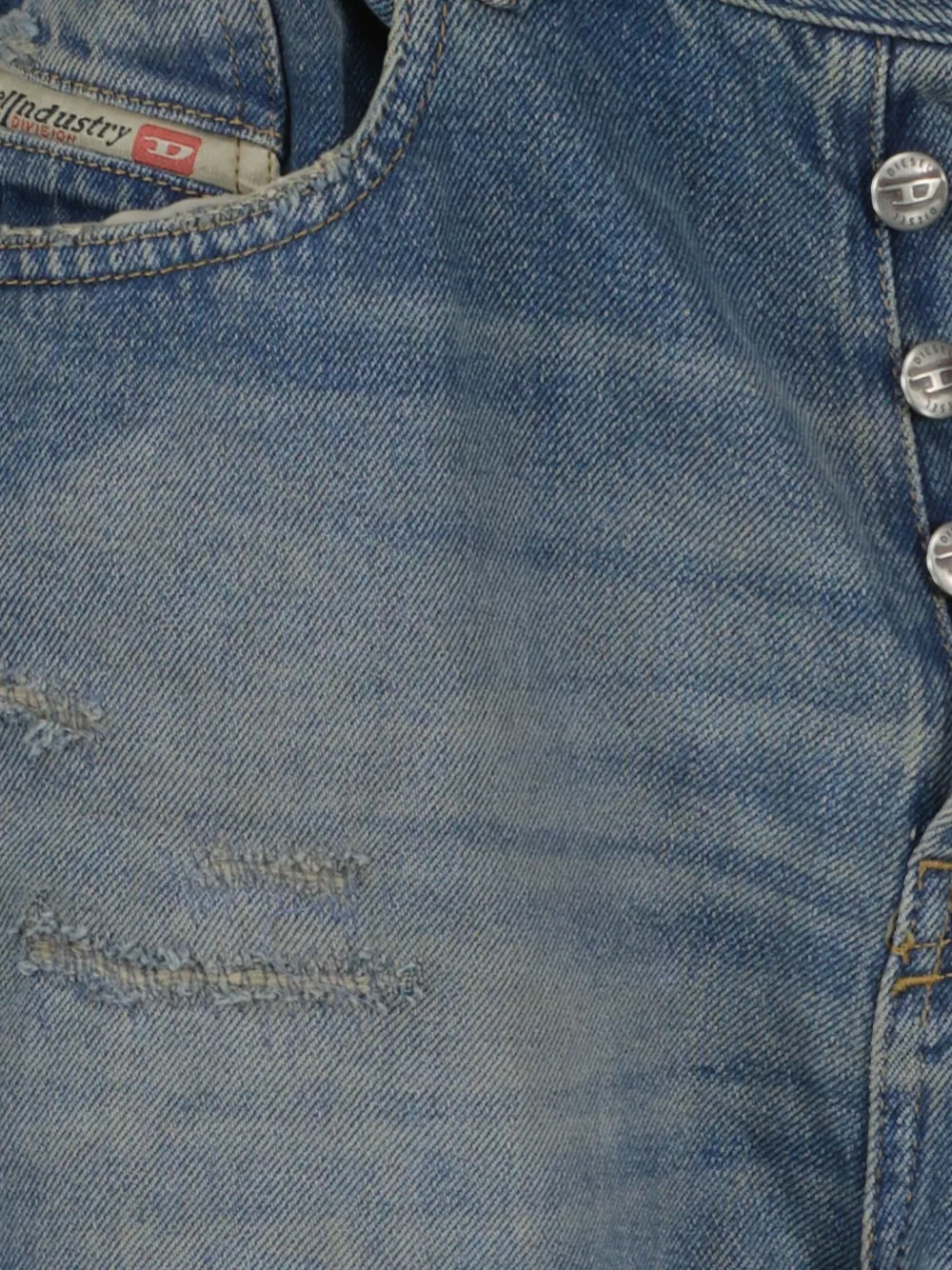 Diesel Gerafelde jeans Blauw