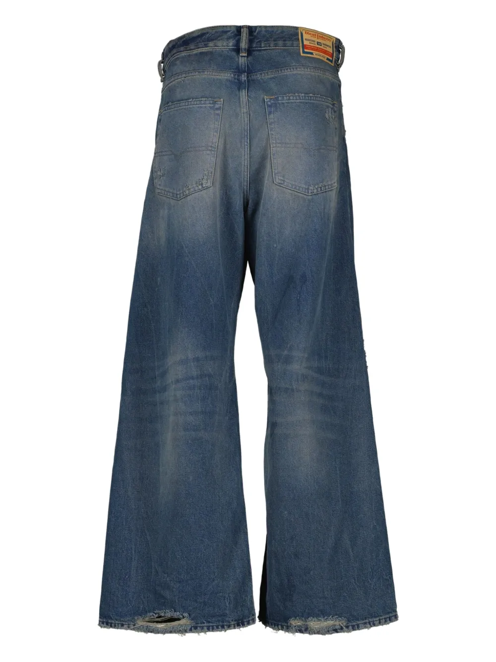 Diesel distressed wide-leg jeans - Blu