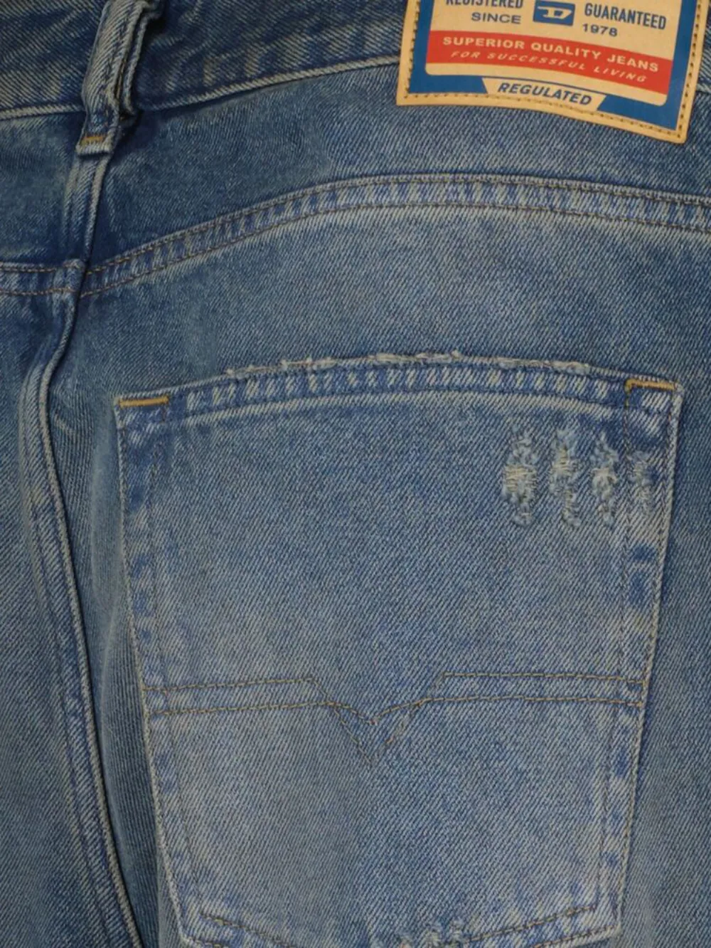 Diesel Gerafelde jeans Blauw