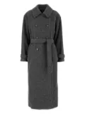 A.P.C. belted double-breasted wool coat - Grey