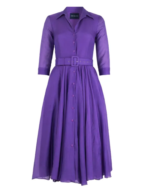 Samantha Sung Aster belted shirt midi dress