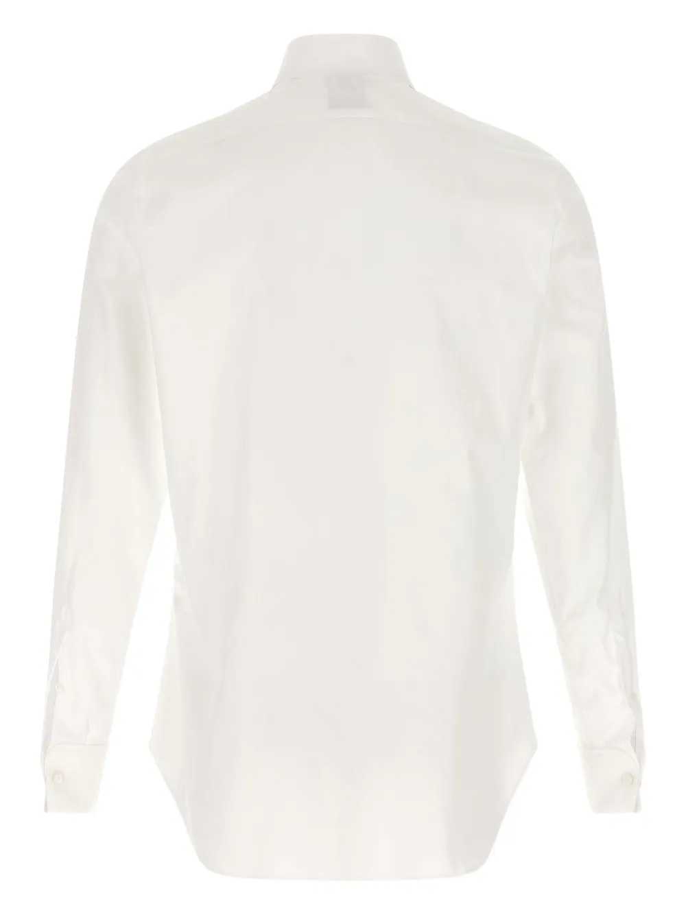 Finamore 1925 Napoli Eduardo pleated-front longsleeve shirt - Wit