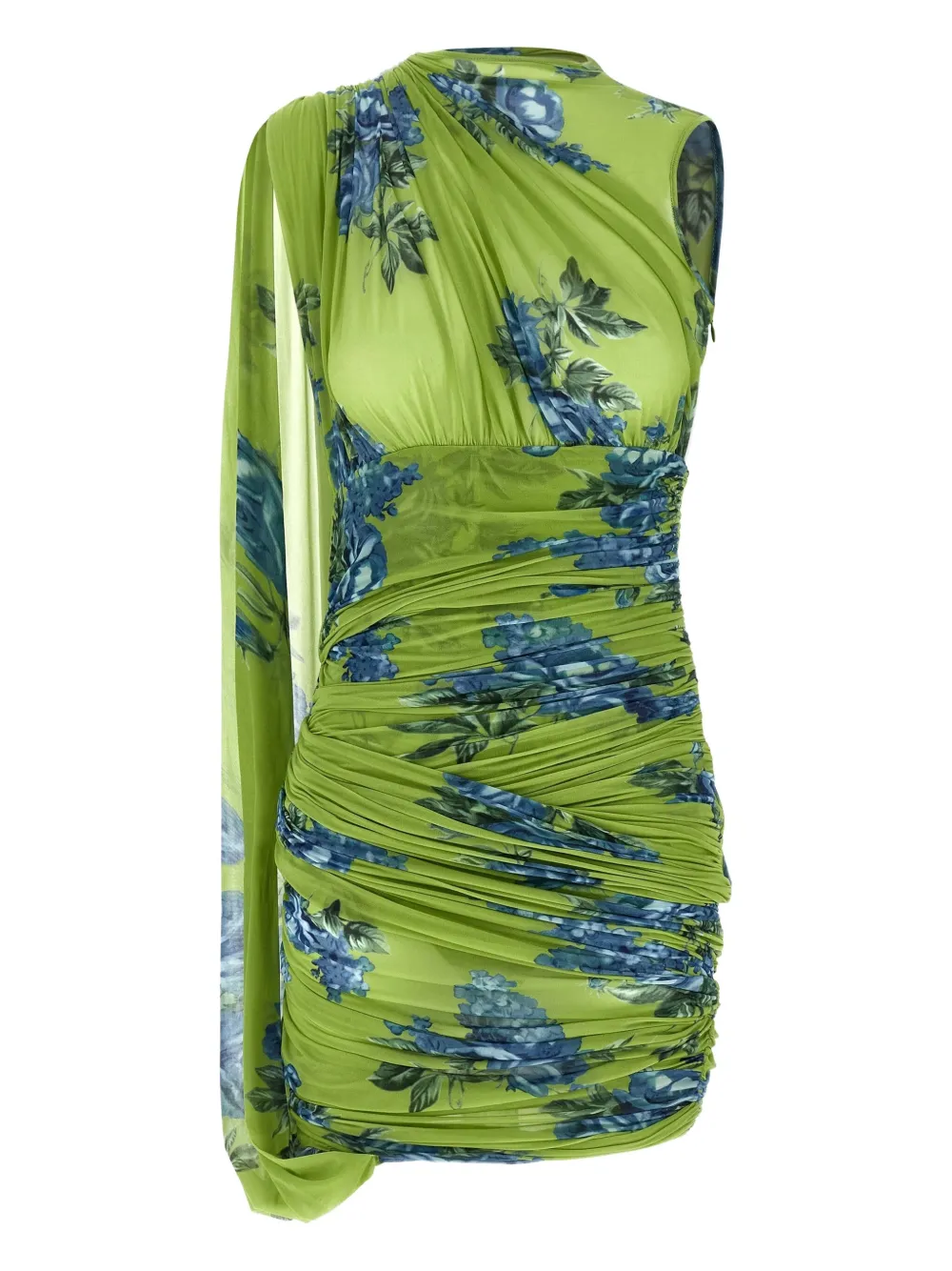 Magda Butrym floral-print draped mini dress - グリーン Magda Butrym floral-print draped mini dress - グリーン
