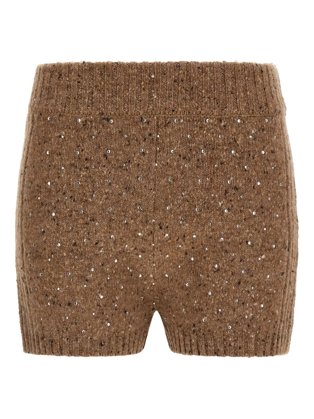 Pinko Wool Shorts Bermuda And Short Beige In Brown