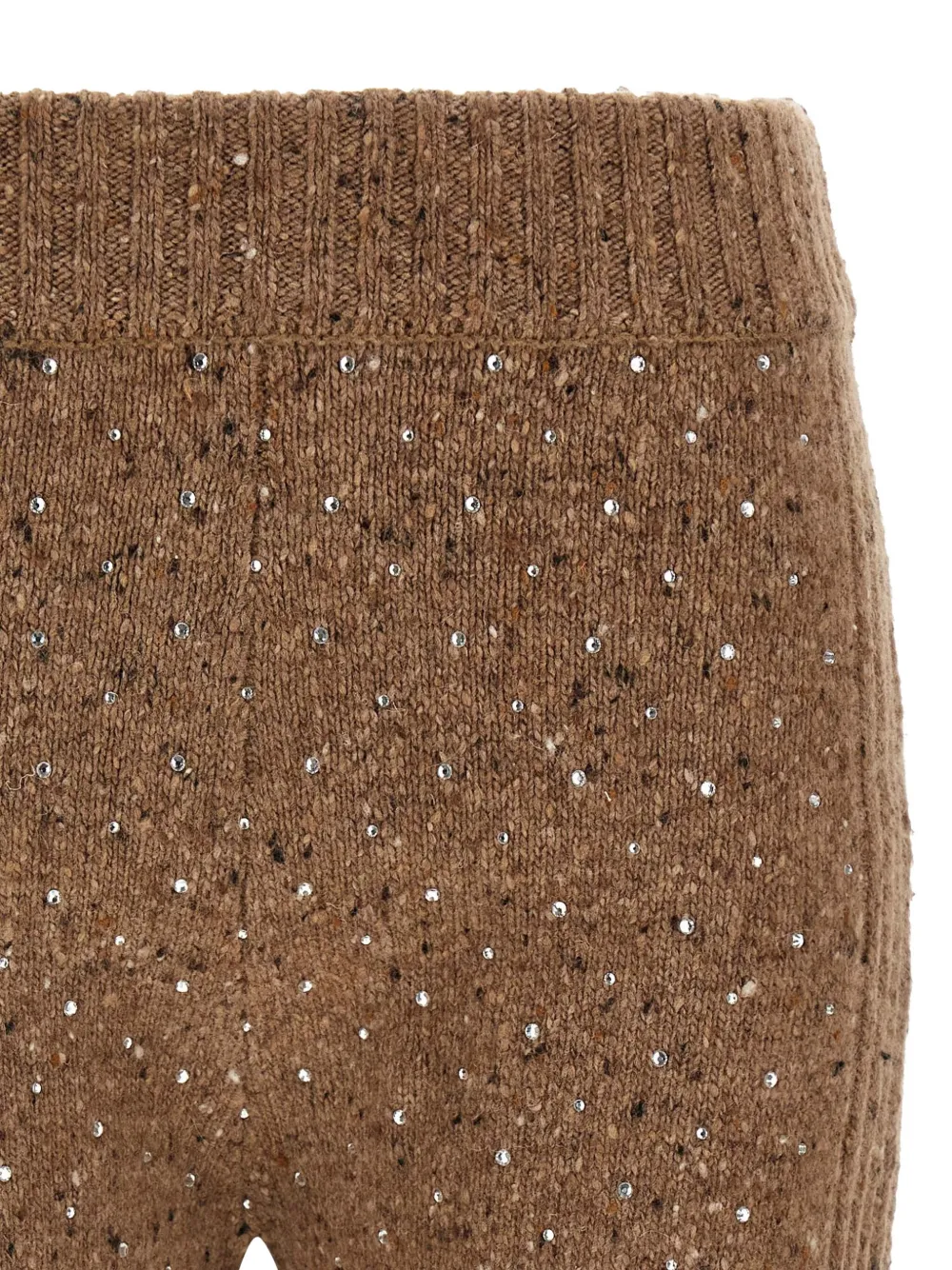 Pinko Wool Shorts Bermuda And Short Beige In Brown