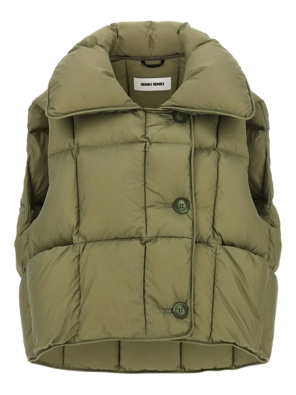 Ienki Ienki Cozy Cloud quilted pillow-collar vest - グリーン Ienki Ienki Cozy Cloud quilted pillow-collar vest - グリーン