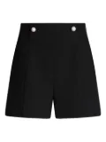 LIU JO pearl-button pleated shorts - Black
