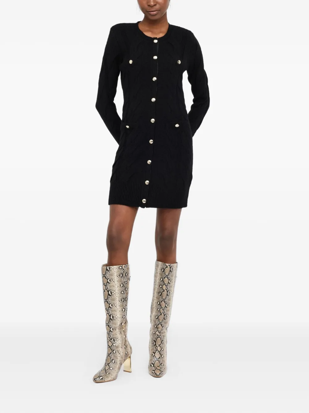 LIU JO Cable knit wool dress | Full Length | Image 2