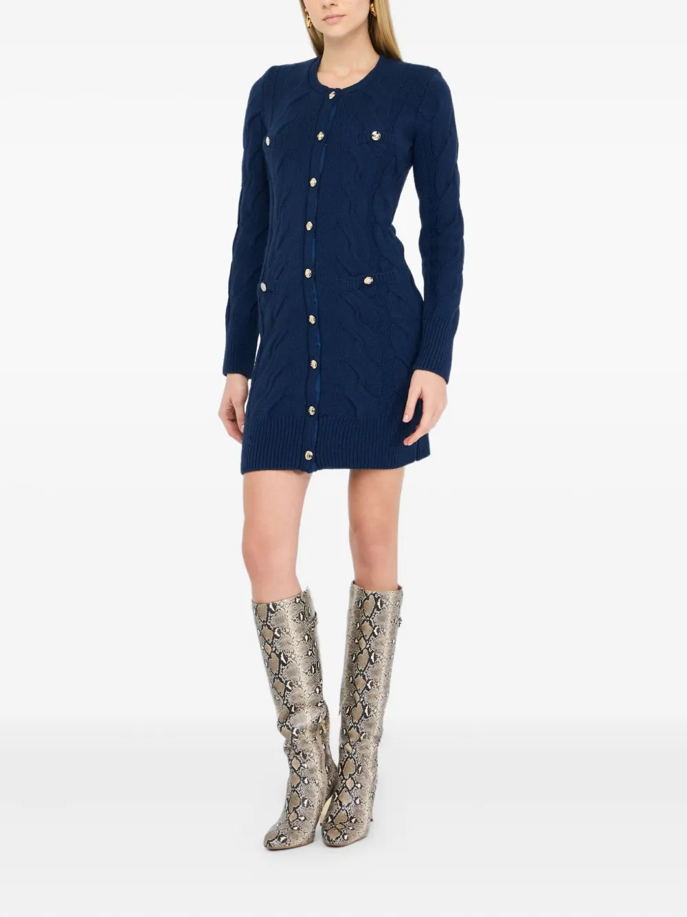LIU JO Cable knit wool dress | Full Length | Image 2
