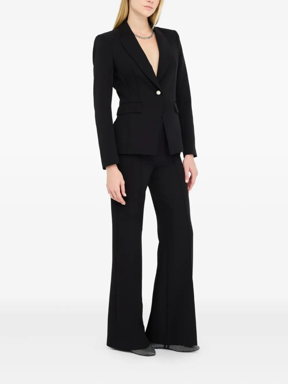 LIU JO Smart flared trousers - Zwart