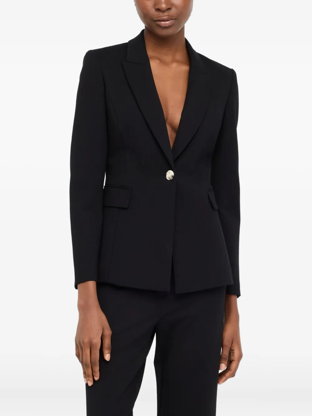 Liu •jo Blazer With Brooch Detail In Black