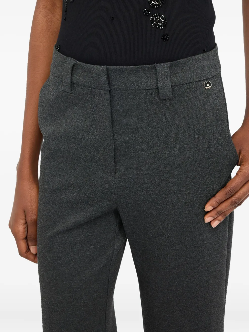 Liu •jo Belt Loop Casual Pants In Black