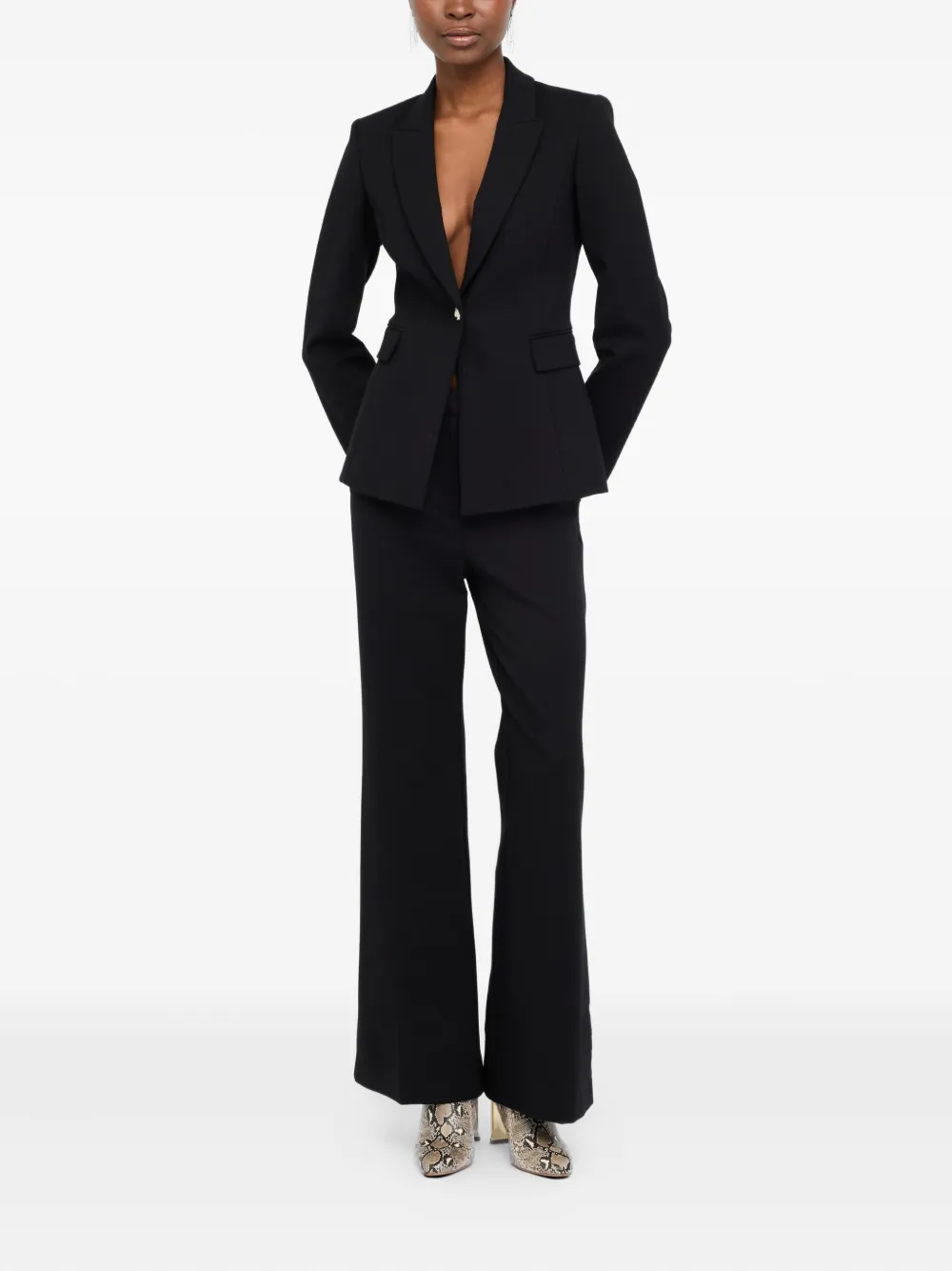 LIU JO Smart flared trousers - Zwart