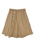 Cecilie Bahnsen flower-embellished shorts - Brown
