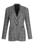 LIU JO plaid-pattern chain-belt blazer - Grey