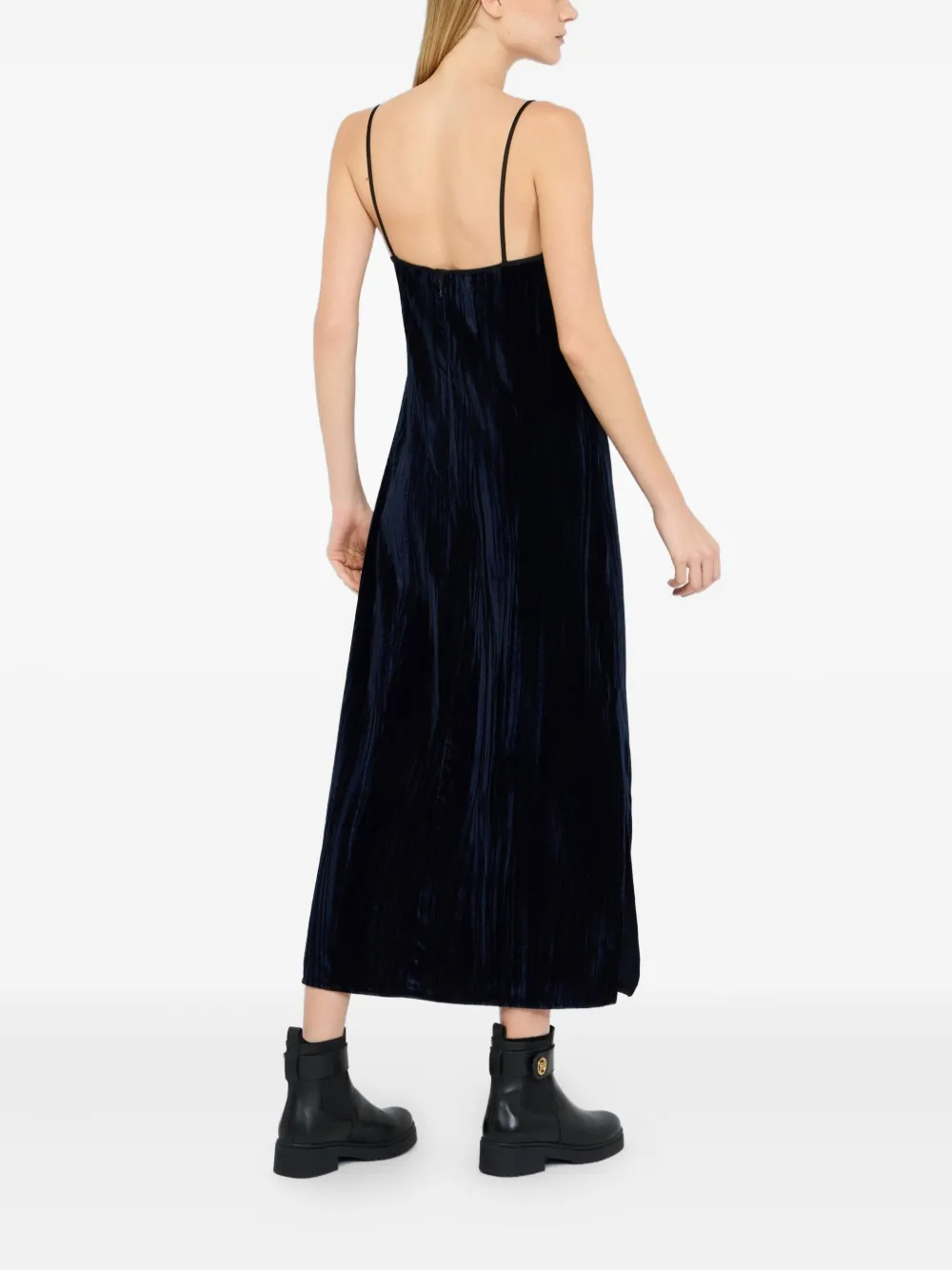 LIU JO Fluwelen jurk met kant Zwart