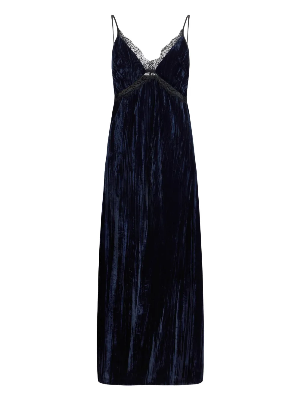 LIU JO vestido de terciopelo con encaje | negro | Image 1