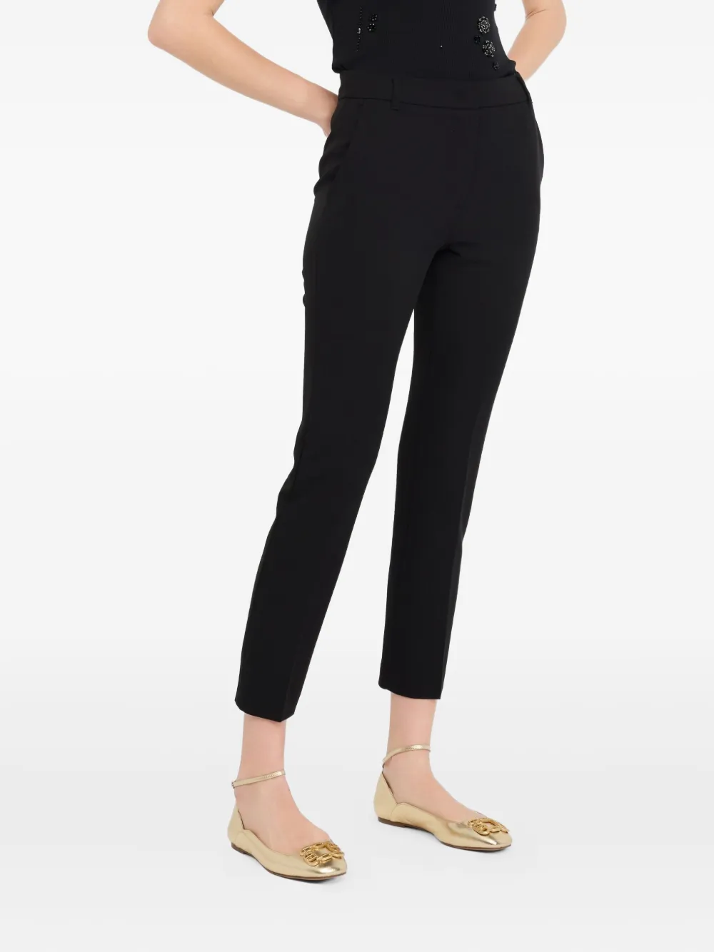 Liu •jo Cigarette Trousers In Black