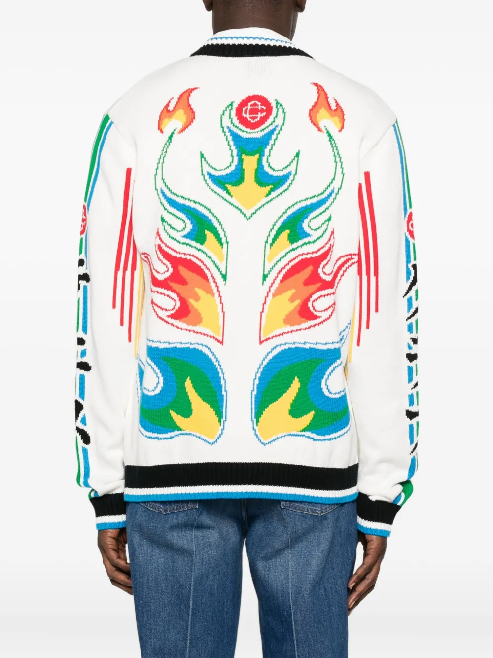 Casablanca Flame Laurel vest met rits Wit