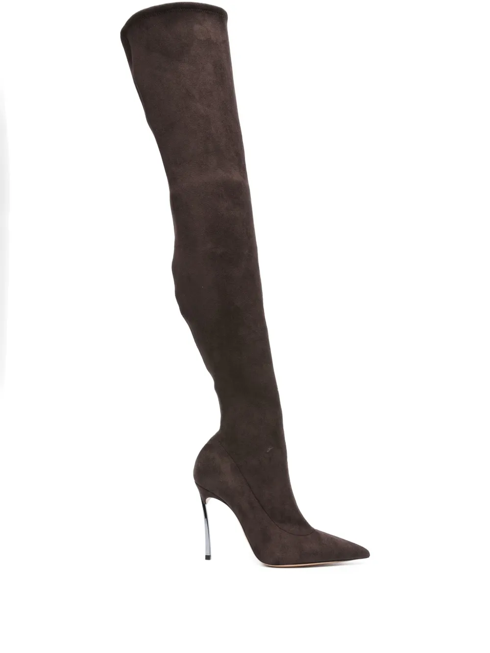 Casadei 110mm suede over-the-knee boots Brown