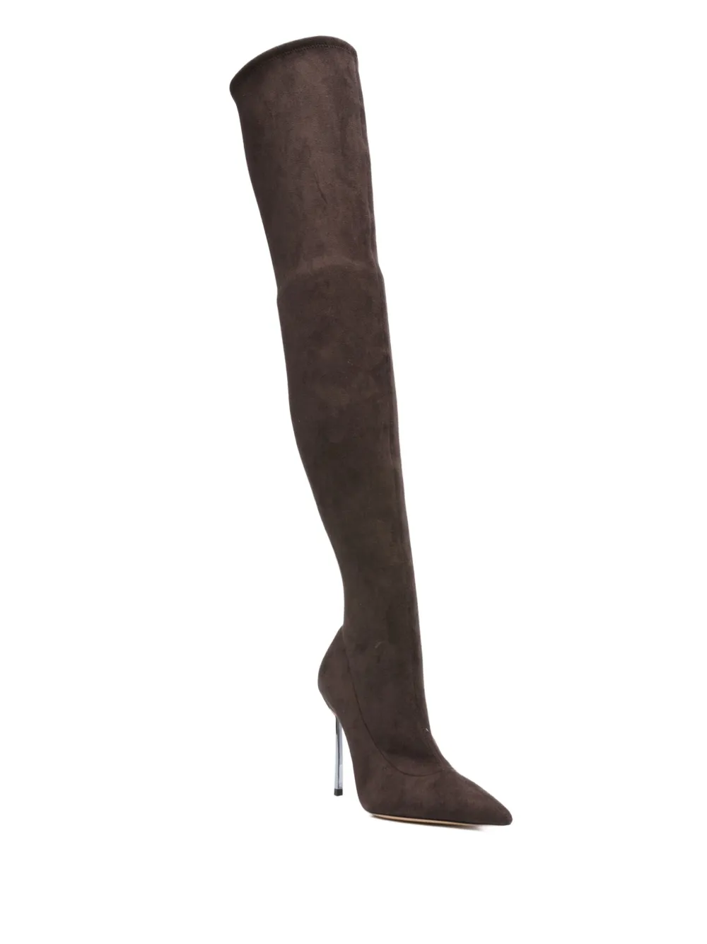 Casadei 110mm suede over-the-knee boots Brown