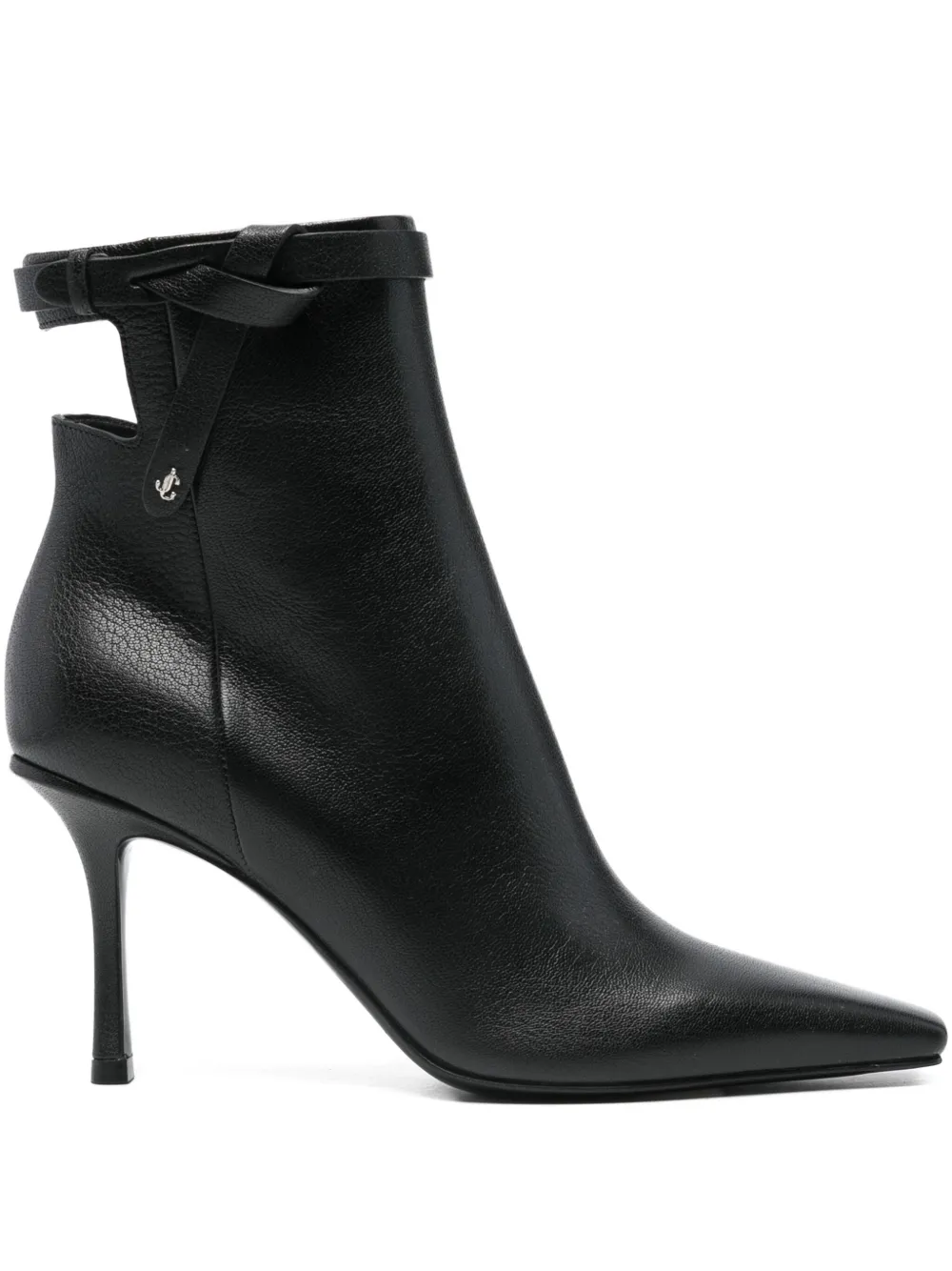 Jimmy Choo tie-detail pointed-toe boots Black