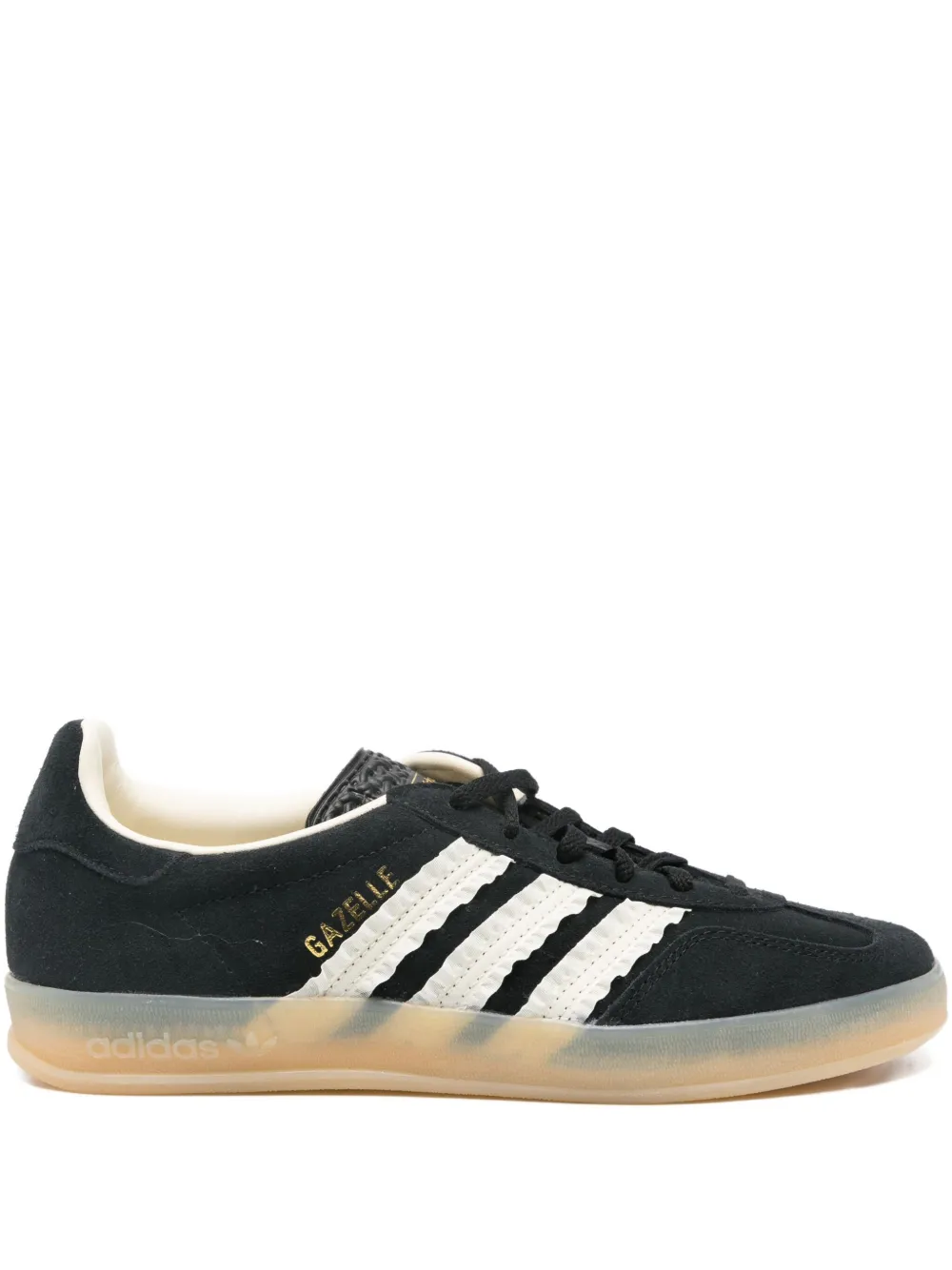 Adidas Gazelle suede three-stripe sneakers Black