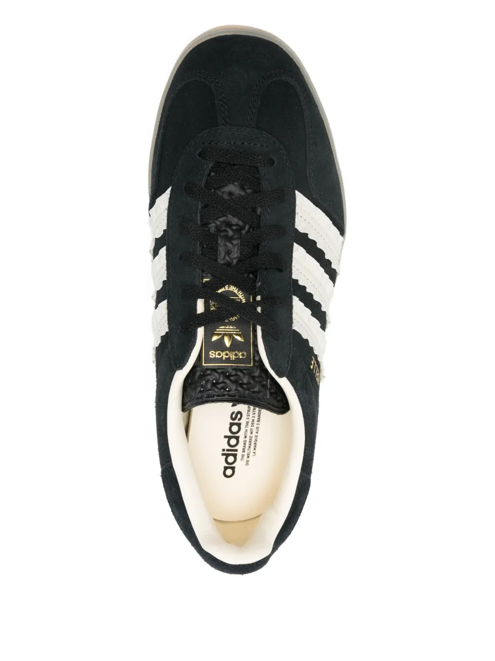 adidas Gazelle suede three-stripe sneakers Black
