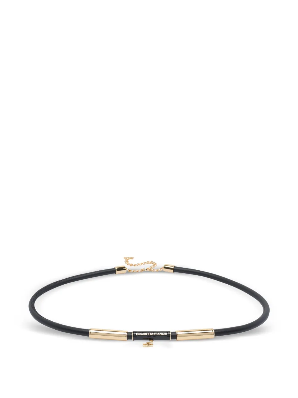 Elisabetta Franchi brand-logo hook-closure belt | Black | Image 1