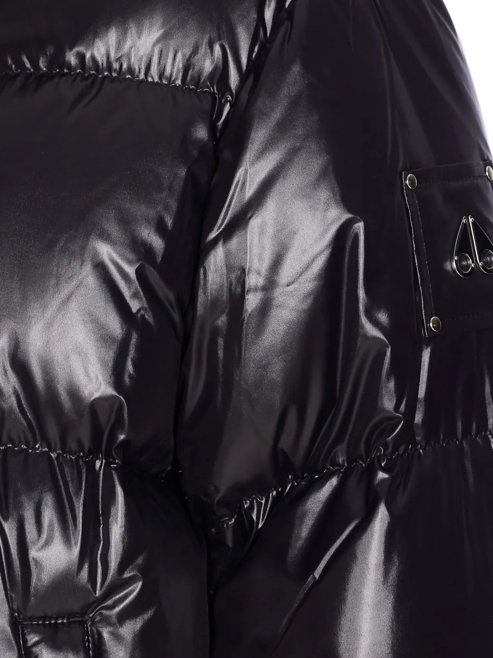 Moose Knuckles Padded Removable-hood Jacket In Black