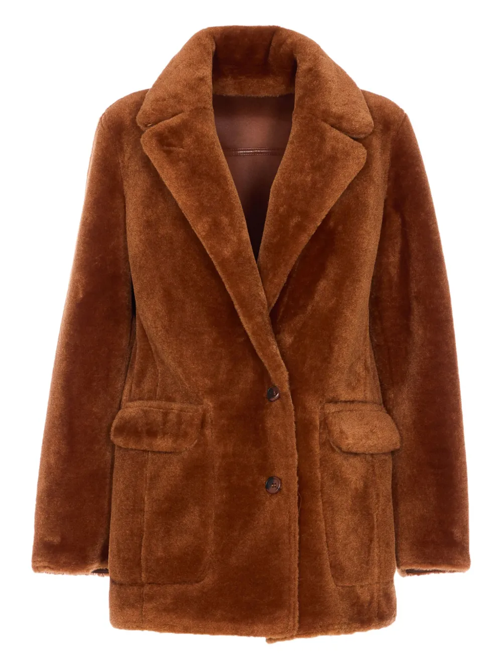 Urbancode reversible faux-fur coat - ブラウン Urbancode reversible faux-fur coat - ブラウン