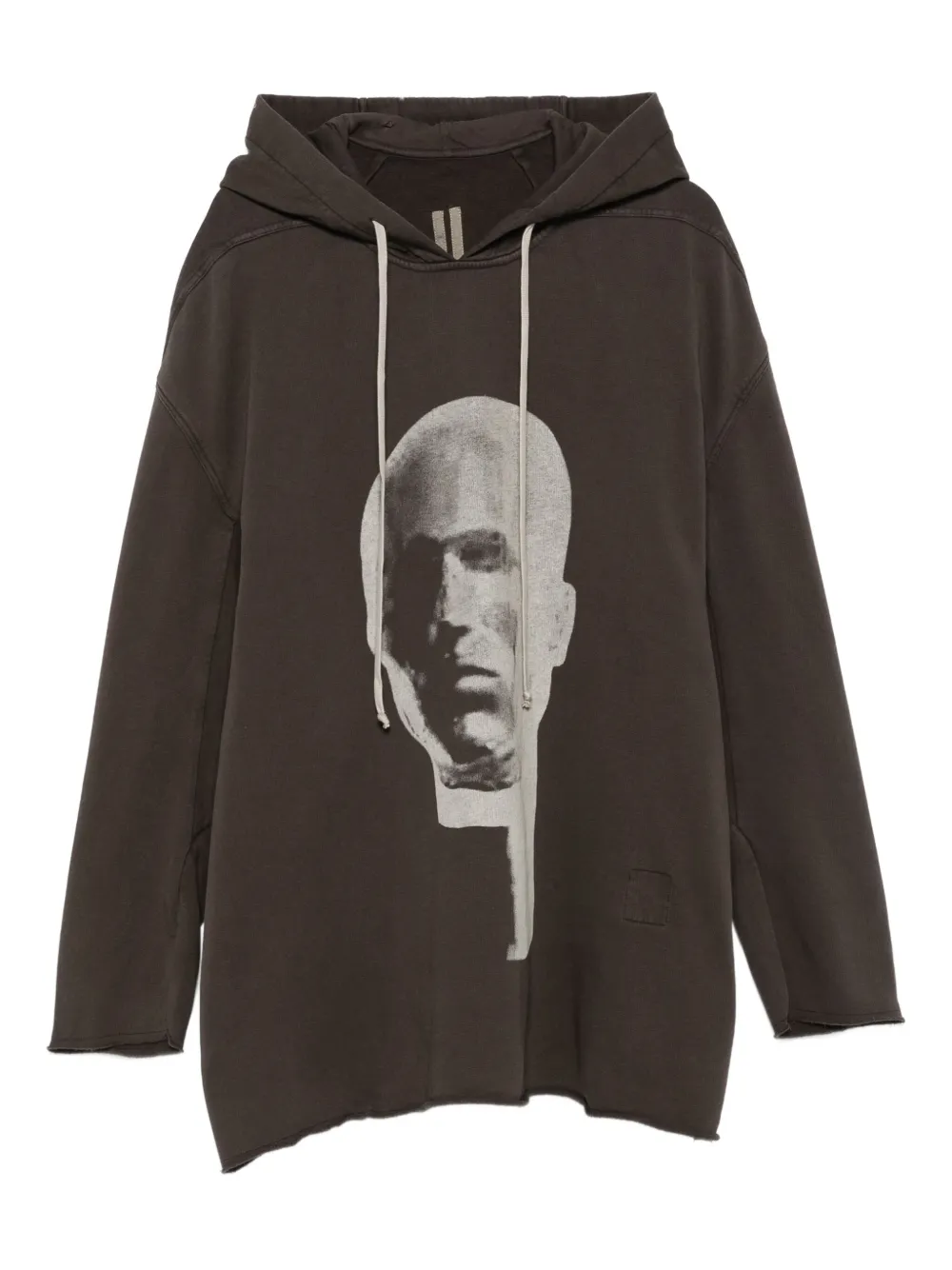 Rick Owens DRKSHDW head-print drawstring hoodie | Grey | Image 1