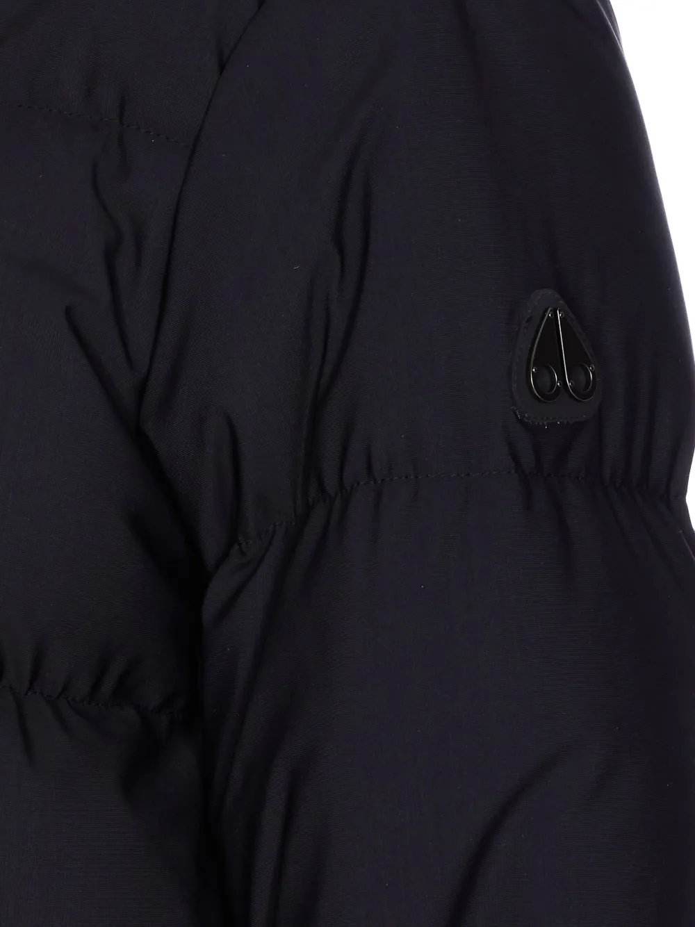 Moose Knuckles Quilted Jacket Removable Hood In Black