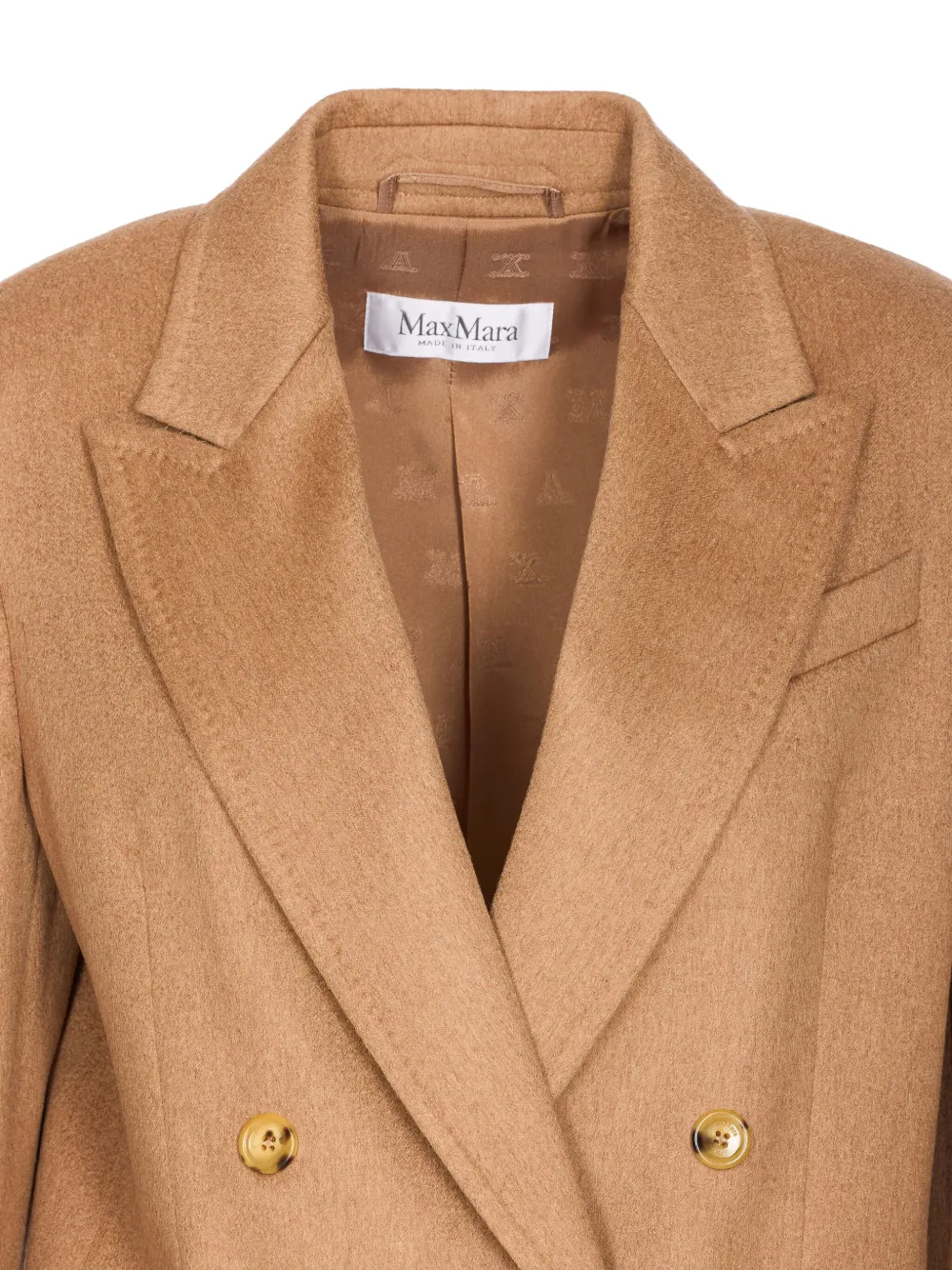 Max Mara Double-breasted Blazer In Brown