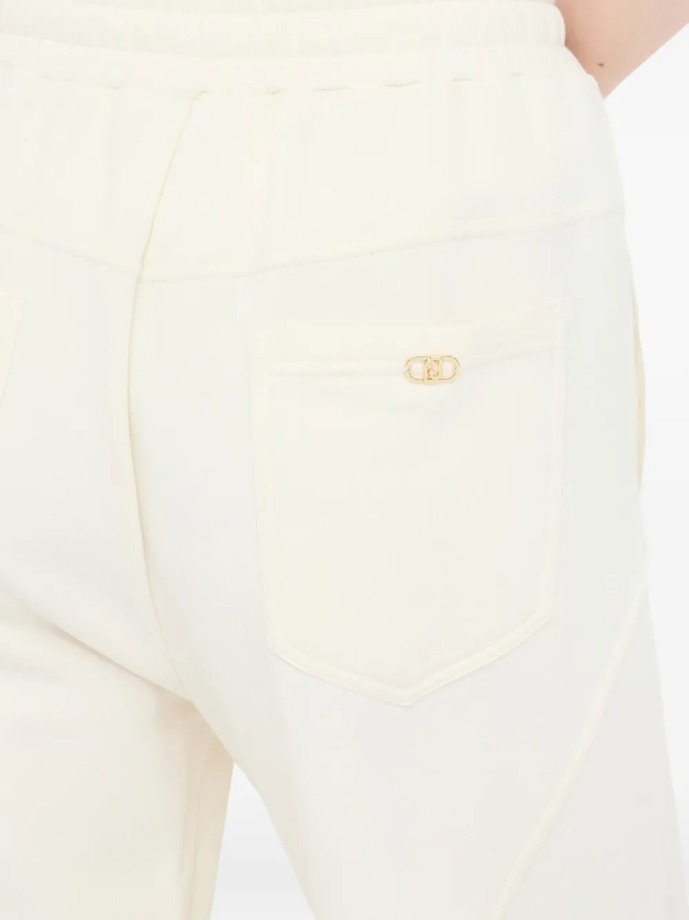 Liu •jo Side-seam Detail Drawstring Trousers In Neutral