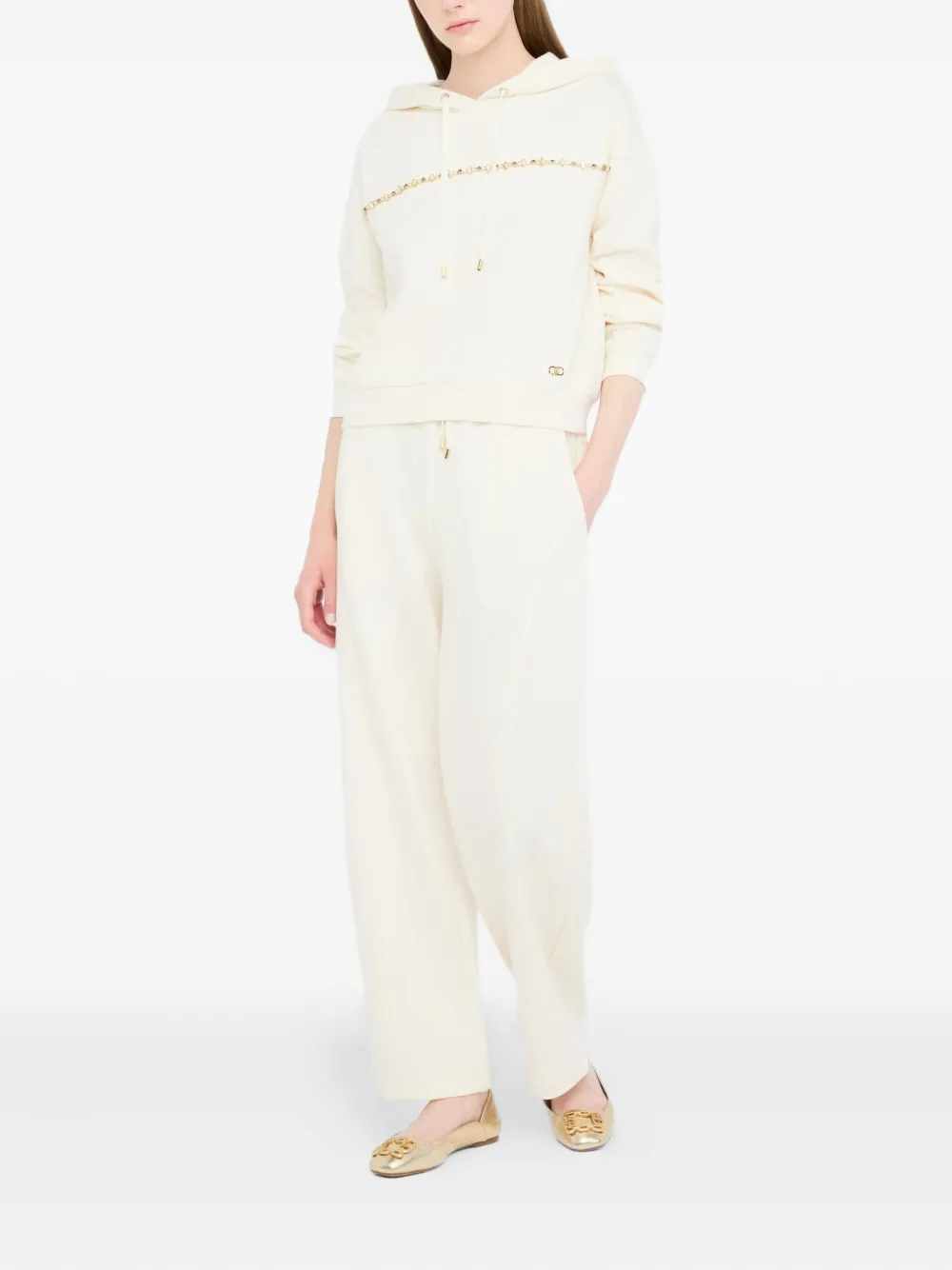 LIU JO side-seam detail drawstring trousers | Knitted Trousers | Image 2