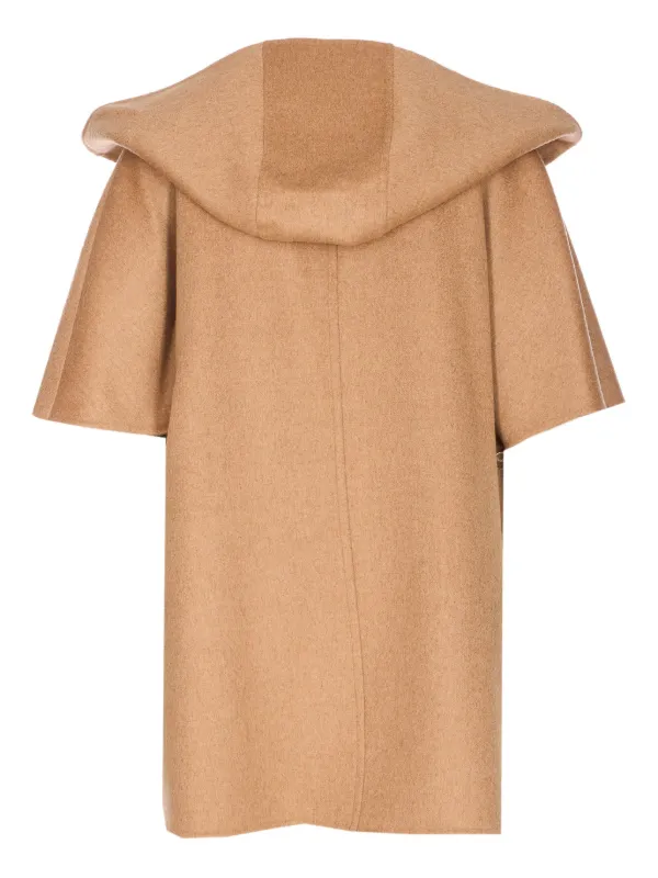 MaxMara ベルテッドケープ キャメル Max Mara フーデッド ベルテッド ケープ | ニュートラル