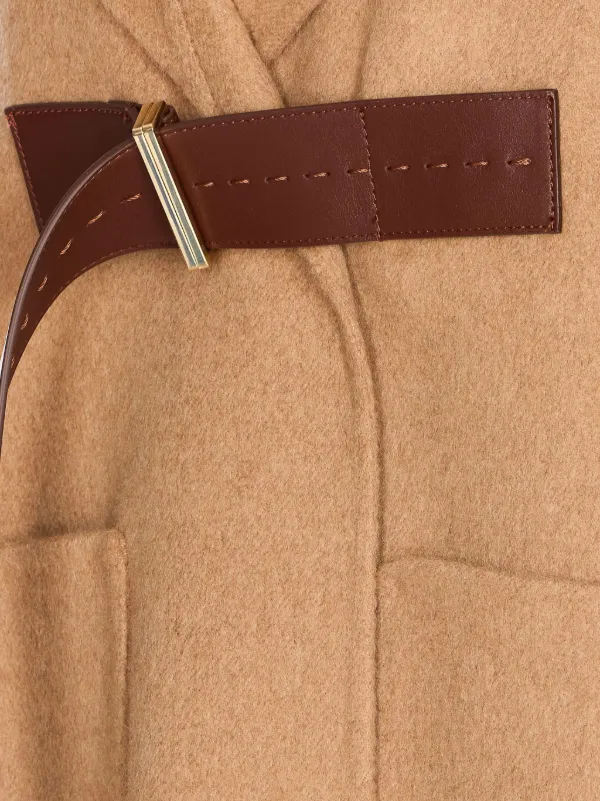 MaxMara ベルテッドケープ キャメル org.jpg