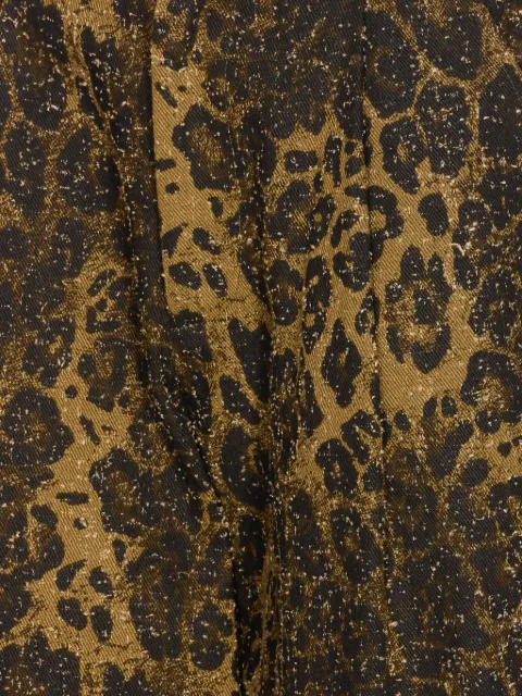 Ele leopard-print pleated trousers
